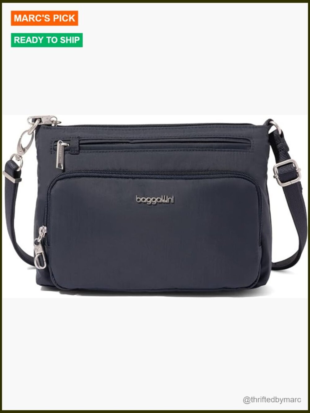Anti-Theft Crossbody Bag with RFID Protection, Slash-Resistant, Locking Zippers